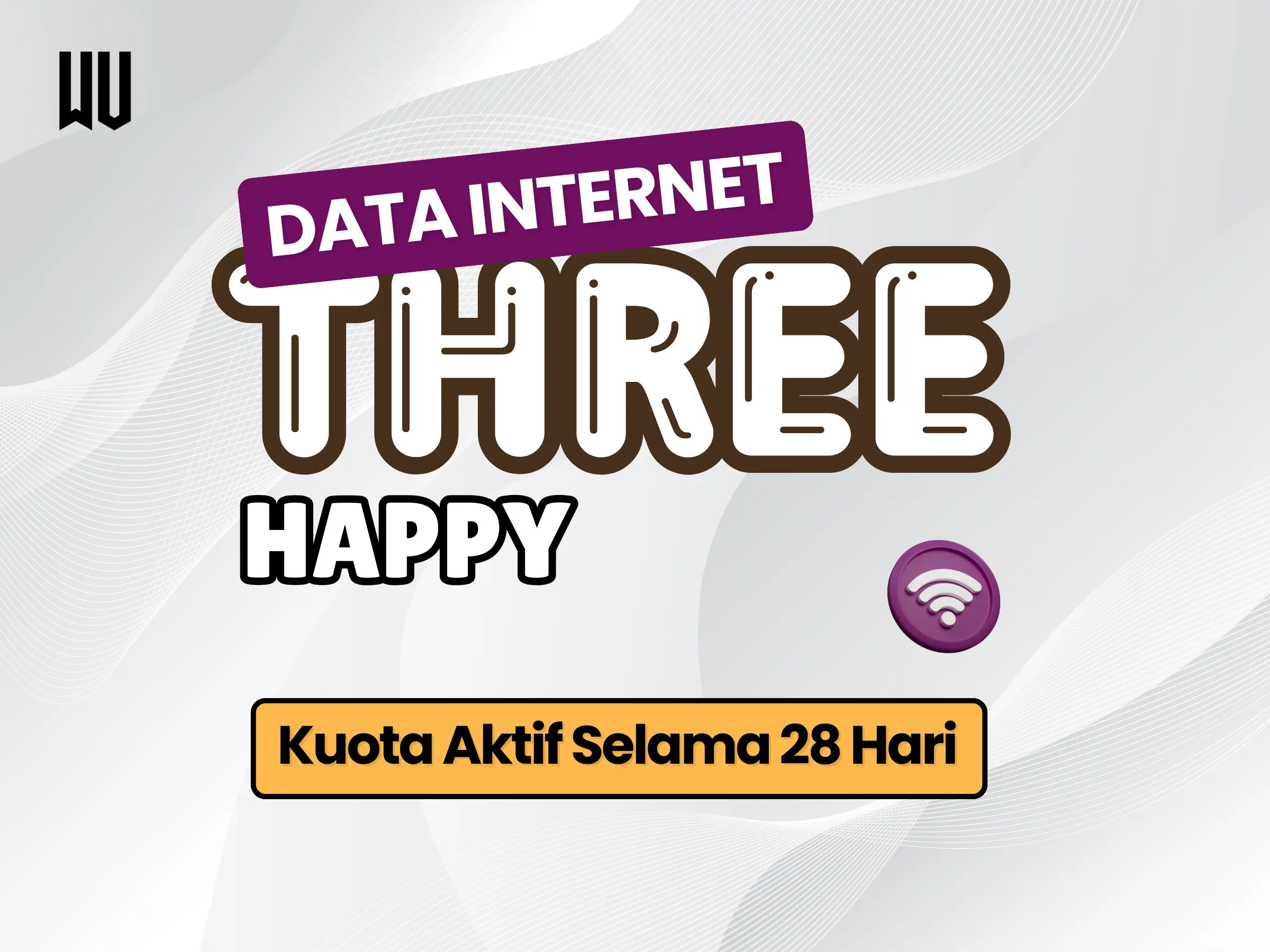 THREE PAKET DATA HAPPY 28 HARI